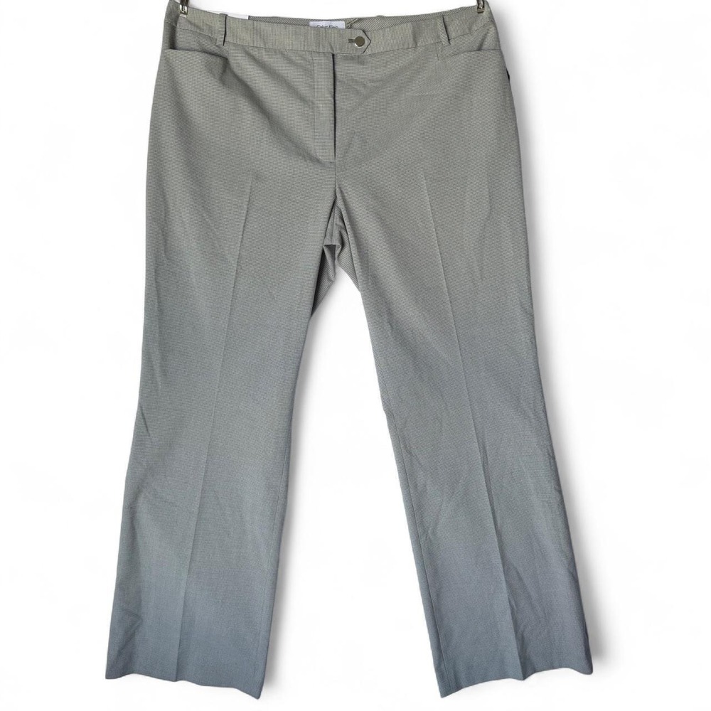 Calvin Klein Womens Modern Fit Grey Dress Pants Size 16 NWT